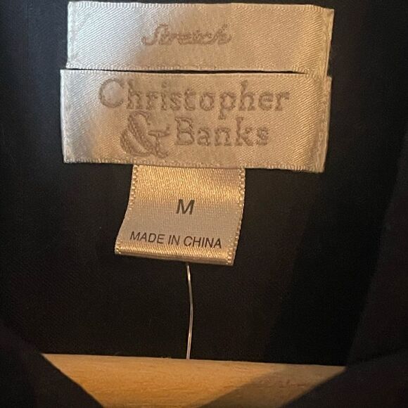 Christopher & Banks Black Textured Zip Jacket - Picture 14 of 14